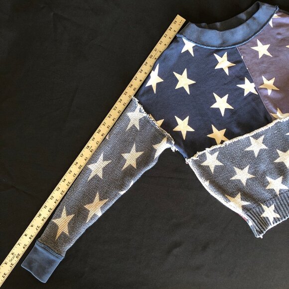 Free People Stars and Stripes Pullover Sz XS - Picture 9 of 12